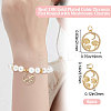 6Pcs Autumn Theme Brass Micro Pave Clear Cubic Zirconia Pendants KK-BBC0005-83-2