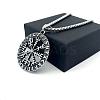 Vintage Viking Hollow Compass 304 Stainless Steel Pendant Necklaces for Men Women RB1403-3