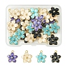 30Pcs 5 Colors Alloy Enamel Pendants ENAM-FS0002-07-1