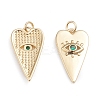 Brass Micro Pave Cubic Zirconia Pendants ZIRC-I042-01-3