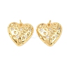 Brass Micro Pave Clear Cubic Zirconia Pendants KK-C166-01G-1