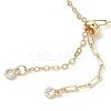 Brass Paperclip Chain Cable Chain Bracelet Slider Making AJEW-JB01523-4