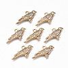 Brass Micro Pave Cubic Zirconia Pendants KK-S359-033-RS-1