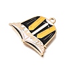 Alloy Enamel Pendants ENAM-D302-02KCG-02A-2