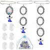 6Pcs 3 Style Photo Charm Alloy Brooches DIY-CA0004-26-1