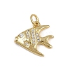 Brass Micro Pave Cubic Zirconia Pendants KK-Z120-01G-01-1