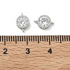 SHEGRACE Brass Pave Clear Cubic Zirconia Flat Round Connector Charms XGRQ3D332-501P-3
