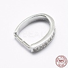 Anti-Tarnish Rhodium Plated 925 Sterling Silver Micro Pave Cubic Zirconia Pendant Bails STER-E053-09P-3