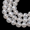 Electroplated Natural Agate Beads Strands G-B191-A07-8mm-20-3