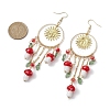 Golden 304 Stainless Steel Sun Chandelier Earrings EJEW-JE05674-02-4