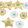 9Pcs 3 Styles Synthetic Turquoise Pendants STAS-TA0006-41-3