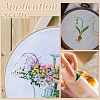 6Pcs 6 Colors Cotton Rectangle Cross-Stitch Fabric AJEW-PH0006-55-5