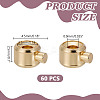 60Pcs Brass Crimp Beads KK-HY0004-19-2