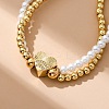 Brass Multi-strand Bracelets BJEW-M056-03G-4