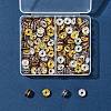 120Pcs 2 Colors Brass Rhinestone Spacer Beads RB-FS0001-05A-6
