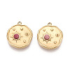304 Stainless Steel and Rhodochrosite Pendants STAS-T072-08G-1