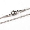304 Stainless Steel Box Chain Necklaces NJEW-M124-10-2