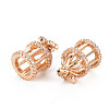 Rack Plating Brass Micro Pave Clear Cubic Zirconia Pendants LS-X-KK-T060-17-RS-3