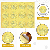 12 Sheets Self Adhesive Gold Foil Embossed Stickers DIY-WH0451-020-3