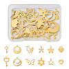 24Pcs 12 Style Stainless Steel Charms STAS-FW0001-30-1