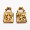 Tibetan Style Alloy Padlock Charms X-GLF0090Y-2