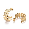 Ion Plating(IP) 304 Stainless Steel Stud Earrings for Women X-STAS-A057-13G-2
