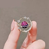 Rhinestone Planet with Star Brooch Pin LS-JEWB-M027-01LG-02-5
