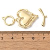 Brass Micro Pave Clear Cubic Zirconia Toggle Clasps KK-N254-80G-4