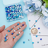 210Pcs 6 Colors Handmade Evil Eye Lampwork Beads LAMP-WR0001-03-3