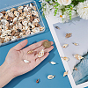 140Pcs 14 Styles Natural Mixed Shell Pendants PALLOY-ME00021-3