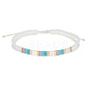 Bohemian Style Glass Seed Bead & Plastic Braided Bead Bracelets LS-QF8968-1-1