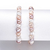 Natural Freshwater Pearl Beaded Bracelets Sets BJEW-JB05122-2
