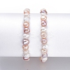 Natural Freshwater Pearl Beaded Bracelets Sets BJEW-JB05122-2