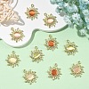 8Pcs 4 Colors Alloy Cat Eye Pendants FIND-YW0010-88-4
