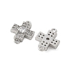 Brass Micro Pave Cubic Zirconia Connector Charms KK-U056-38P-2