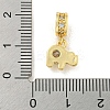 Brass Micro Pave Clear Cubic Zirconia Pendants KK-U007-02G-06-3