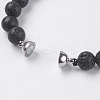 Natural Lava Rock Beads Stretch Bracelets BJEW-I241-12N-3