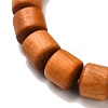 Natural Wood  Bead Stretch Bracelets BJEW-C001-01B-2