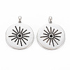 Tibetan Style Alloy Pendant Rhinestone Settings TIBEP-N010-001AS-RS-1