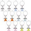 12Pcs 6 Colors Glass Wine Glass Charms AJEW-SC00008-1