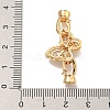Brass Micro Pave Clear Cubic Zirconia Fold Over Clasps KK-U037-11G-02-3