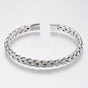 Tarnish Resistant 304 Stainless Steel Cuff Bangles Torque Bangles LS-BJEW-H570-27P-1