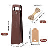 4Pcs PU Leather Single Wine Bottle Tote Carrier Bags CON-CA0001-028A-2