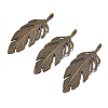 Tibetan Style Alloy Leaf Big Pendants LS-PALLOY-A15448-AB-4