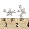 Brass Micro Pave Clear Cubic Zirconia Connector Charms KK-Q820-42P-3