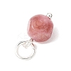 Natural Colorful Tourmaline Dice Charms PALLOY-JF04580-03-5