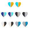 10Pcs 5 Colors Opaque & Transparent Resin & Wood Pendants RESI-TA0004-59-2