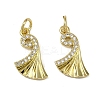 Brass Micro Pave Cubic Zirconia Pendants KK-I358-022G-1