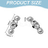 2 Pairs Rhinestone with Plastic Pearl Shoe Decoration AJEW-DR0001-43-2