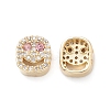 Brass Micro Pave Cubic Zirconia Beads KK-M241-01N-1